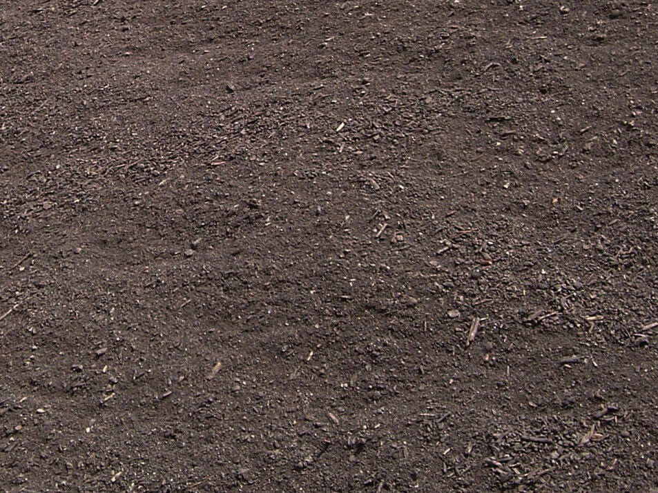 Enriched Topsoil on the ground for landscaping