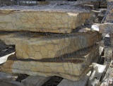 Palletized garden stone blocks for hardscape